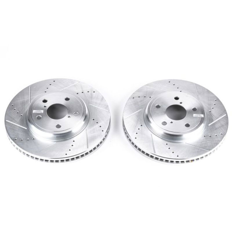 PowerStop jbr938xpr | Power Stop 01-06 Lexus LS430 Front Evolution Drilled & Slotted Rotors - Pair; 2001-2006