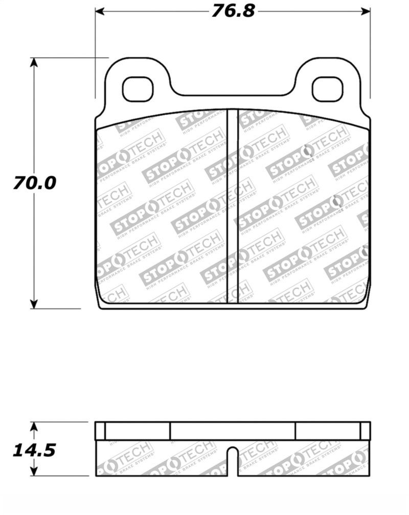 Stoptech 309.00450 | StopTech Sport Brake Pads Mercedes-Benz 350SL To 12/72, Front; 1972-1972