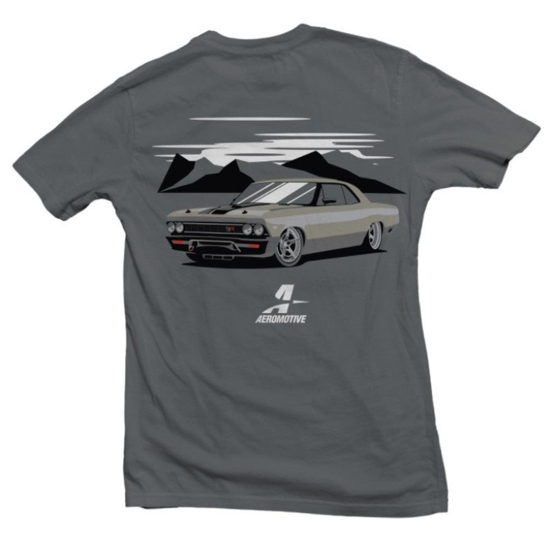 Aeromotive 91147 | Muscle Car Logo Grey T-Shirt - X-Large