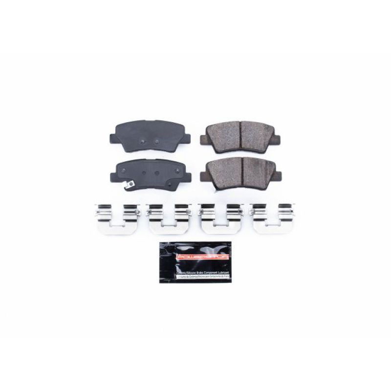 PowerStop z23-1848 | Power Stop 16-19 Hyundai Tucson Rear Z23 Evolution Sport Brake Pads w/Hardware; 2016-2019