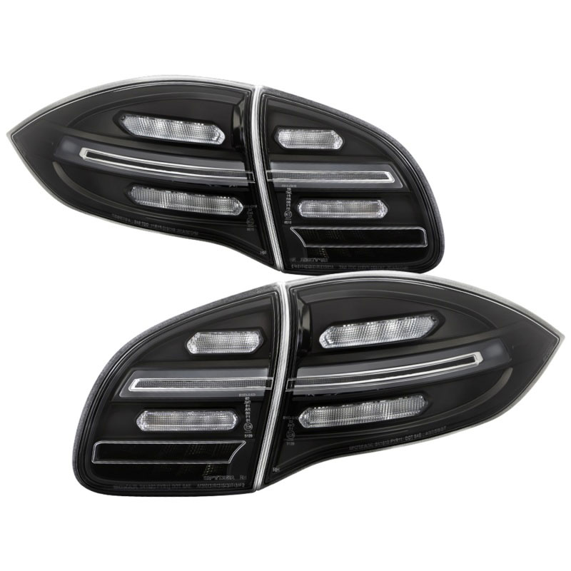 SPYDER 5086853 | Spyder Porsche Cayenne 958 11-14 LED Tail Lights - Sequential Signal - Black; 2011-2014