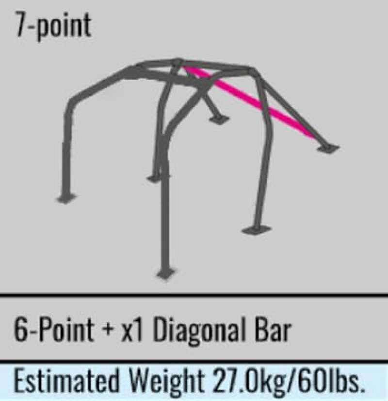 Cusco 566 290 f20 | Steel Roll Cage 7-Point 2-Passenger Through Dash Mitsubishi Evo 10 CZ4A (S/O / No Cancel); 2008-2016