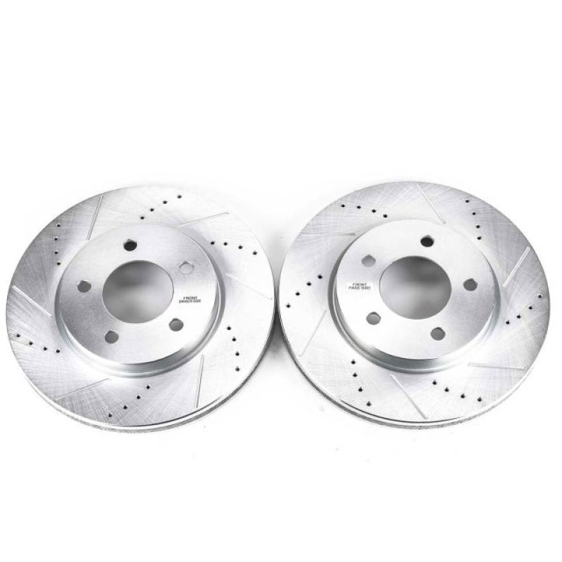 PowerStop ar8758xpr | Power Stop 04-08 Chrysler Pacifica Front Evolution Drilled & Slotted Rotors - Pair; 2004-2008