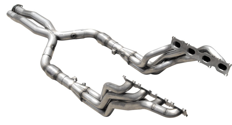 American Racing Headers MBE63-07178300LSWC | E63 Long System With Cats: 1-7/8in x 3in Header Pair, 3in XPipe With Cats; 2007-2009