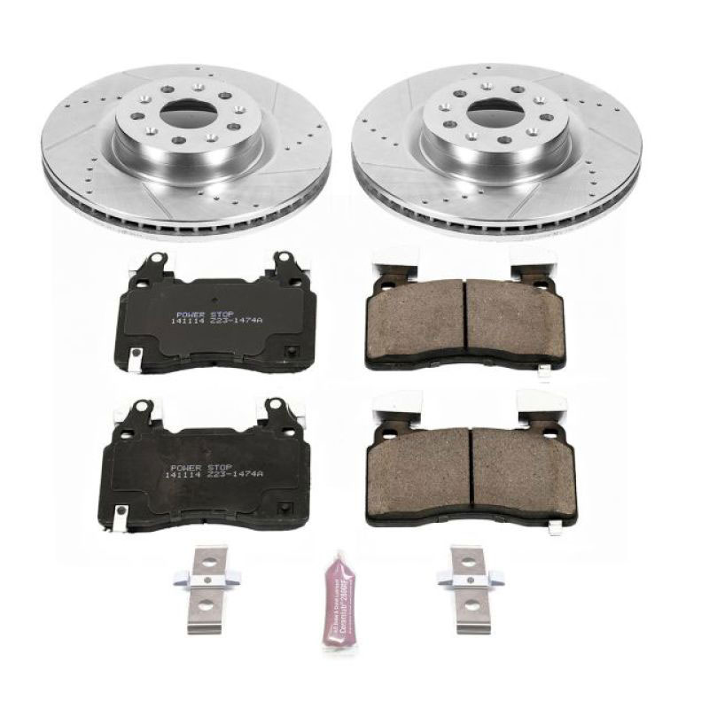 PowerStop k6998 | Power Stop 16-18 Cadillac CT6 Front Z23 Evolution Sport Brake Kit; 2016-2018