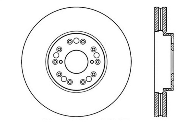 Stoptech 128.44083L | StopTech Lexus GS300 Sport Cross Drilled Brake Rotor, Front Left; 1993-2005