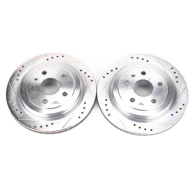 PowerStop ar82127xpr | Power Stop 08-18 Cadillac CTS Rear Evolution Drilled & Slotted Rotors - Pair; 2008-2018