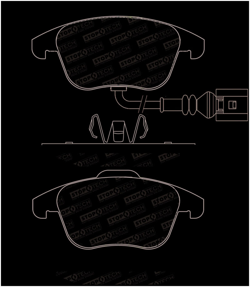 Stoptech 308.13750 | StopTech Street Brake Pads Audi Q3 Quattro, Front; 2015-2018