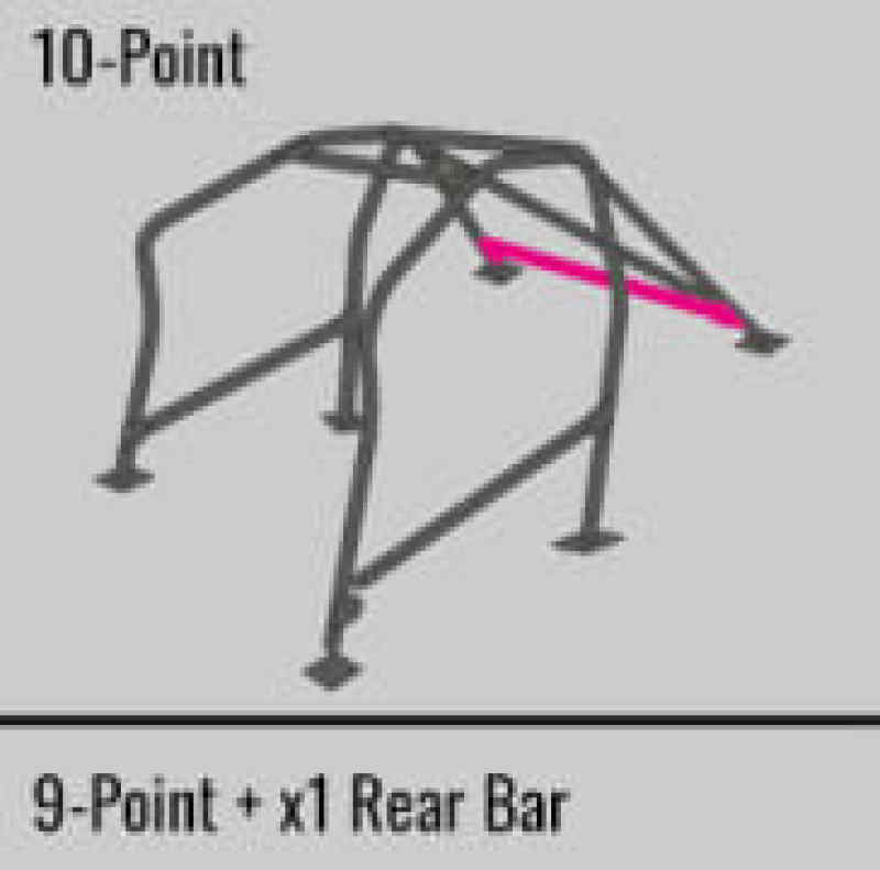 Cusco 322 270 w10 | Safety 21 2-Passenger 10-Point Front a Rear BLK Roll Cage 02-06 Acura RSX/DC5 (S/O/No Cancel); 2002-2006