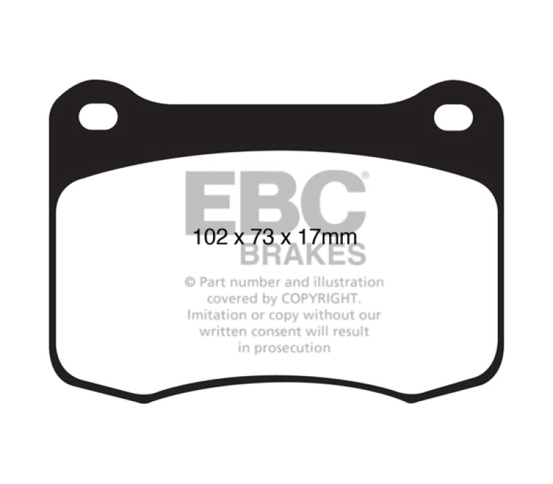 EBC dp41820r | 08+ Lexus IS-F 5.0 Yellowstuff Rear Brake Pads; 2008-2023