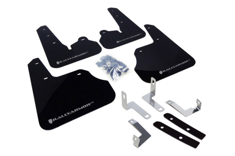 Rally Armor mf22-ur-blk/sil | 12+ Subaru Impreza 5dr Hatch/4dr Sedan UR Black Mud Flap w/ Silver Logo; 2012-2015