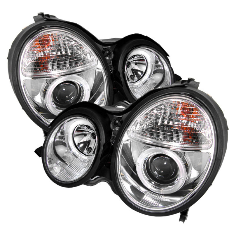 SPYDER 5011305 | Spyder Mercedes Benz W210 E-Class Halo Projector Headlights - Chrome - (PRO-YD-MBW21099-HL-C); 2000-2002