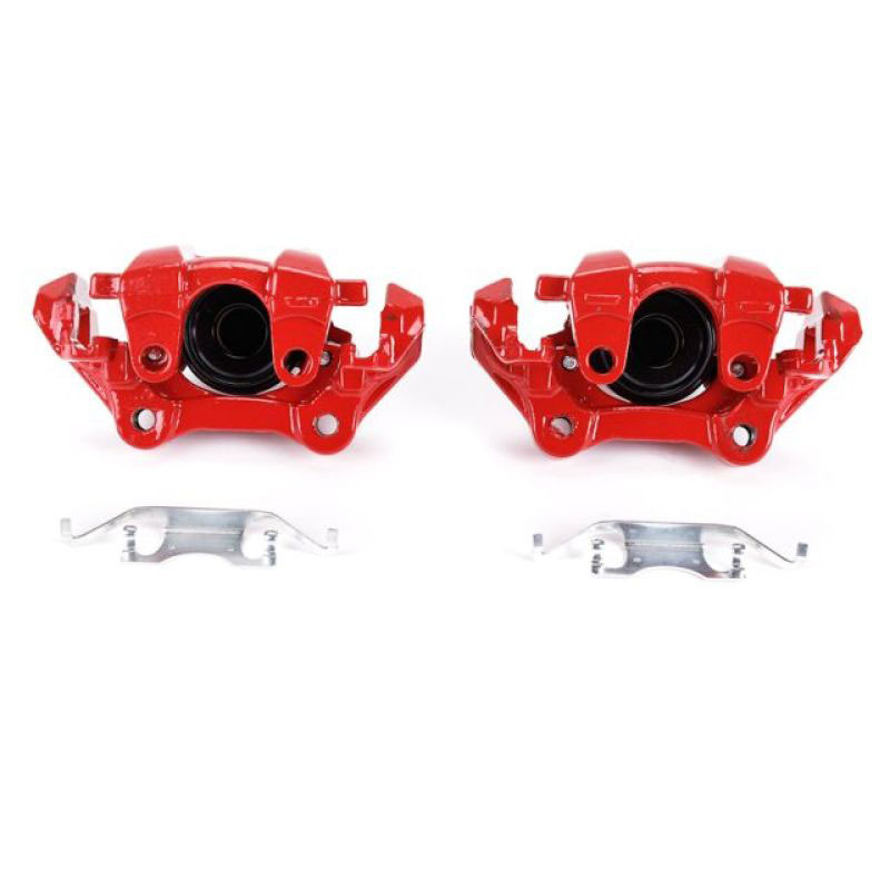 PowerStop s5420 | Power Stop 11-17 Dodge Durango Rear Red Calipers w/Brackets - Pair; 2011-2017