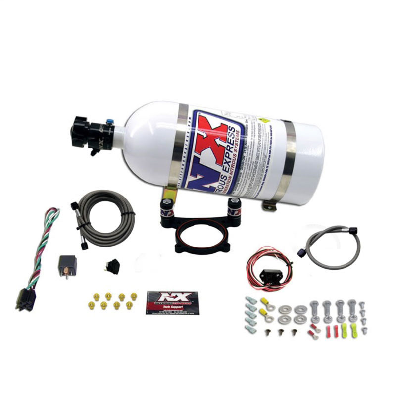 Nitrous Express 20948-10 | 11-15 Ford Mustang GT 5.0L Coyote 4 Valve Nitrous Plate Kit (50-200HP) w/10lb Bottle; 2011-2015