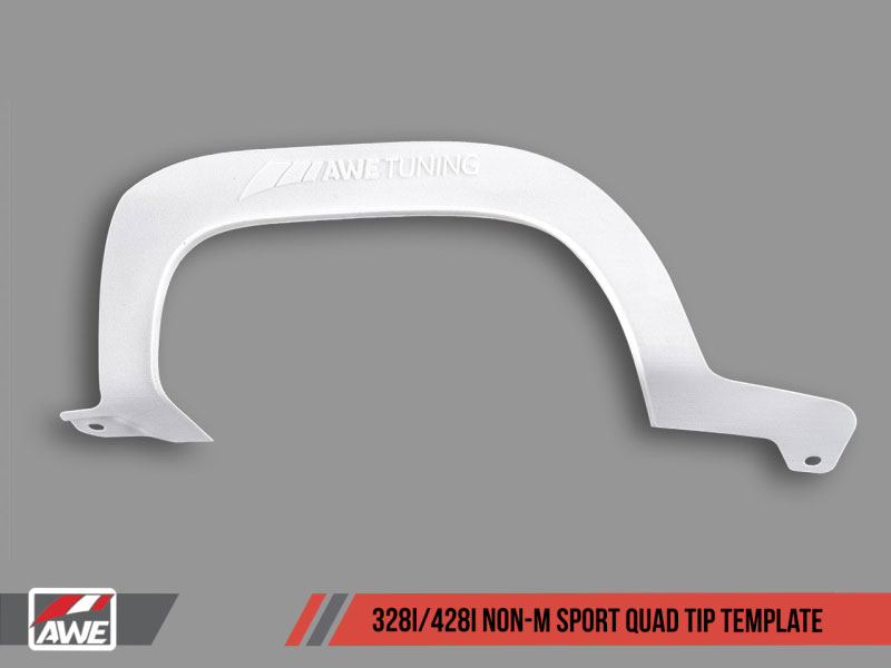 AWE Tuning 6510-11020 | BMW 428i Convertible 2.0L Turbo F3X 428i M Sport Quad Tip Marking Template; 2014-2016