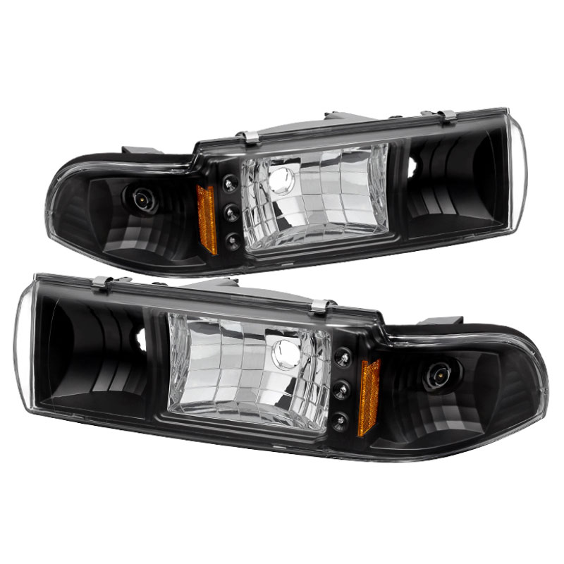 SPYDER 5031631 | xTune Chevrolet Impala 1PC LED Crystal Headlights - Black; 1991-1996