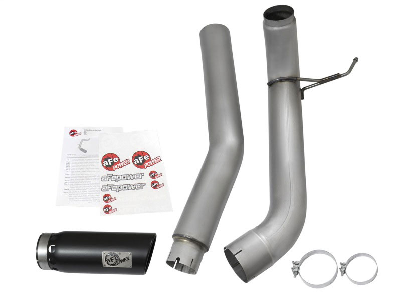 aFe 49-46112-B - aFe LARGE BORE HD 5in DPF-Back SS Exhaust w/ Black Tip ...