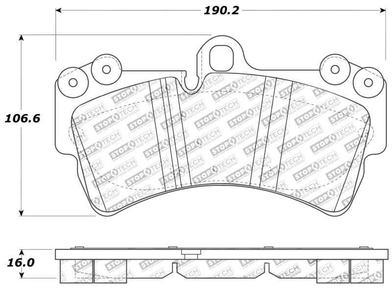 Stoptech 309.09770 | StopTech Sport Brake Pads Volkswagen Touareg 350mm Front Disc, Front; 2004-2010