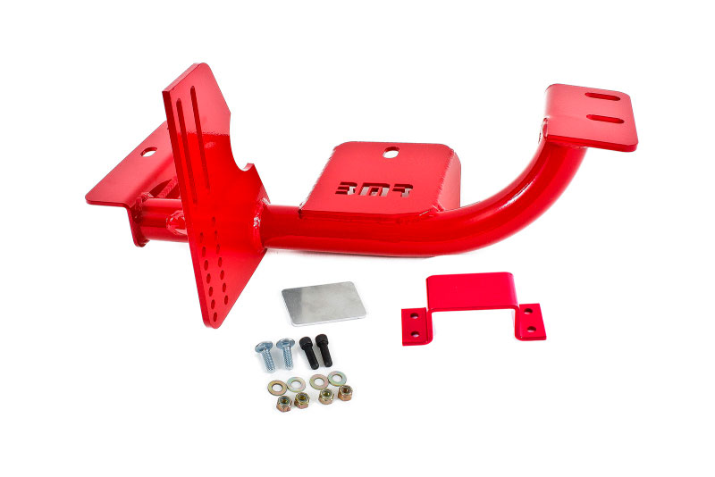 BMR Suspension TCC013R | BMR Torque Arm Relocation Crossmember Firebird with Powerglide/TH350 V8 Red; 1993-1997