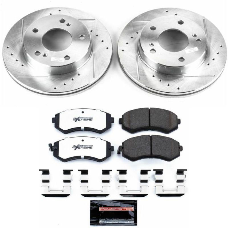 PowerStop k754-26 | Power Stop 94-96 Nissan 240SX Front Z26 Street Warrior Brake Kit; 1994-1996