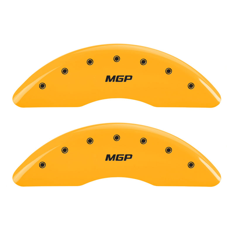 MGP 34213FMGPYL | MGP 2 Caliper Covers Engraved Front MGP Yellow Finish Black Characters 2004 GMC Canyon; 2004-2005