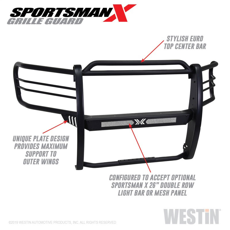 Westin 40-33835 | 15-20 Ford F150 Sportsman X Grille Guard - Textured Black; 2015-2020