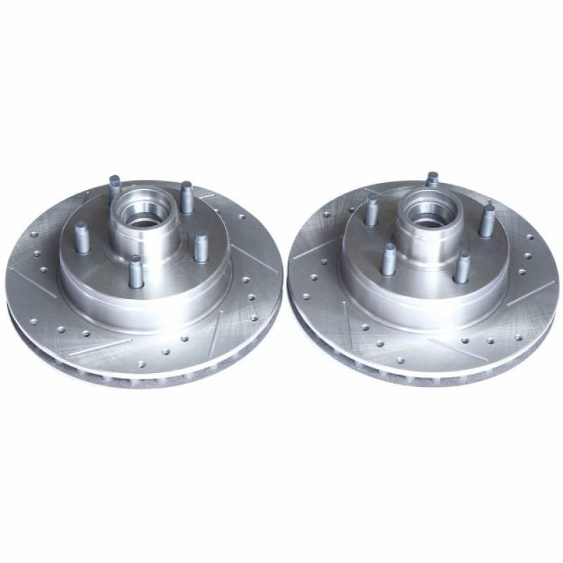 PowerStop ar8548xpr | Power Stop 95-97 Ford Ranger Front Evolution Drilled & Slotted Rotors - Pair; 1995-1997