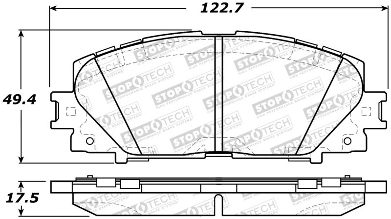 Stoptech 308.11840 | StopTech Street Brake Pads Scion iQ, Front; 2013-2013