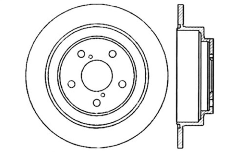 Stoptech 127.47011L | StopTech Subaru Forester Sport Drilled/Slotted Rotor, Rear Left; 1998-2008