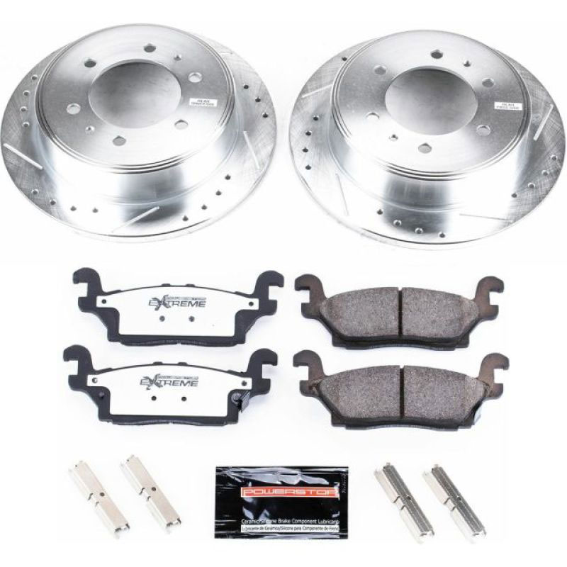 PowerStop k3067-36 | Power Stop 06-10 Hummer H3 Rear Z36 Truck & Tow Brake Kit; 2006-2010