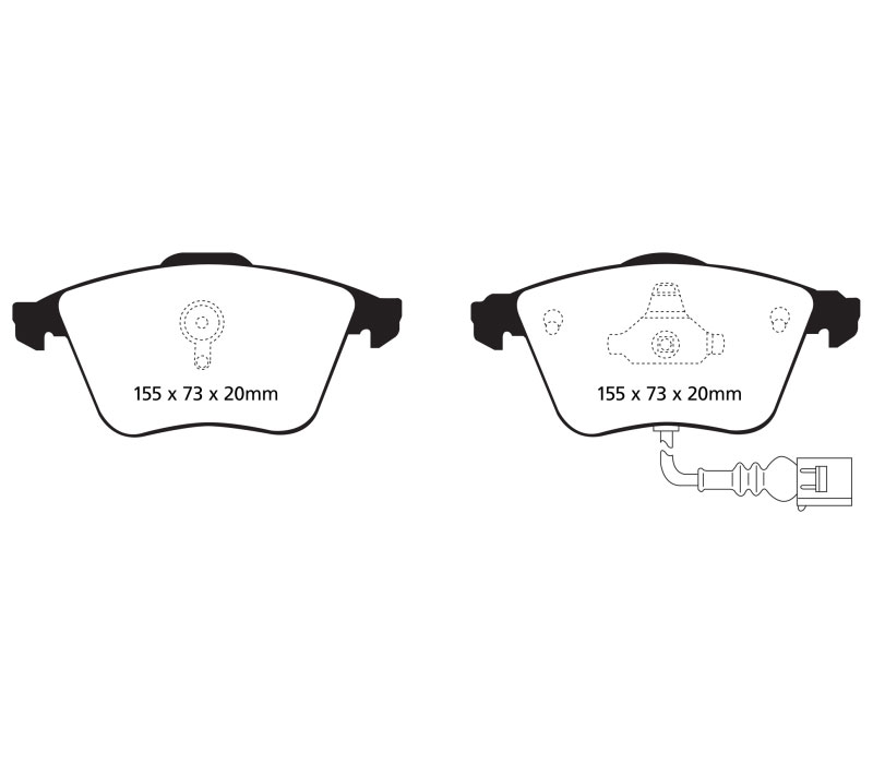 EBC ud1359 | 07-10 Audi TT Quattro 3.2 Ultimax2 Front Brake Pads; 2007-2010