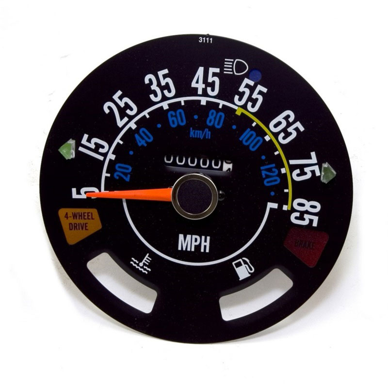 Omix 17207.03 | Speedometer 5-85 MPH 80-86 Jeep CJ Models; 1980-1985