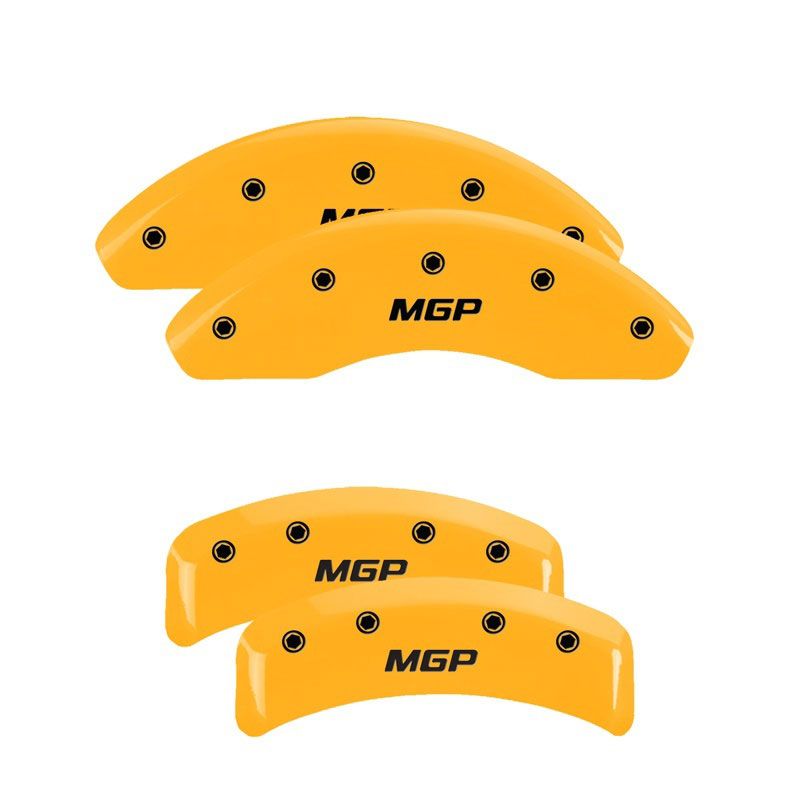 MGP 16213SMGPYL | MGP 4 Caliper Covers Engraved Front & Rear MGP Yellow Finish Black Char 2004 Toyota Mark X