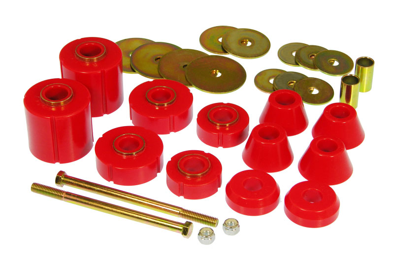 Prothane 7-103 | 67-72 GM Body Mount 12 Bushing Kit - Red; 1967-1972