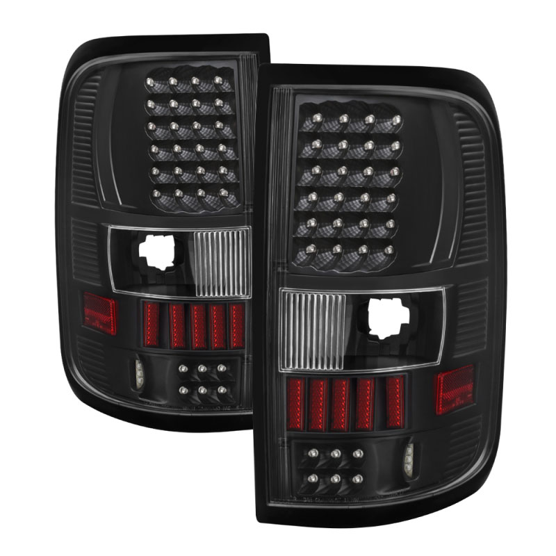 SPYDER 5012890 | xTune Ford F150 Styleside (Not Fit Heritage & SVT) LED Tail Lights - Black; 2004-2008