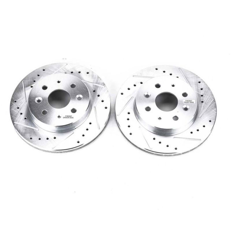 PowerStop jbr1514xpr | Power Stop 03-05 Kia Rio Front Evolution Drilled & Slotted Rotors - Pair; 2003-2005