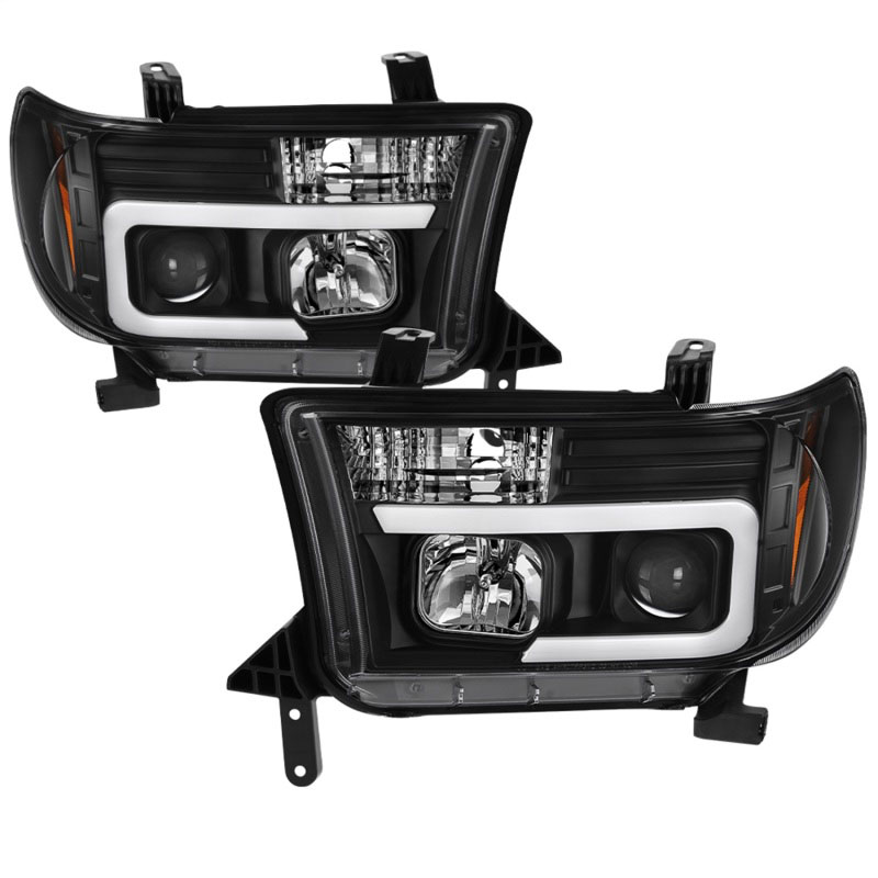 SPYDER 5085344 | Spyder 08-13 Toyota Sequoia Projector Headlights - Light Bar DRL - Black PRO-YD-TTU07V2-LB-BK; 2008-2013