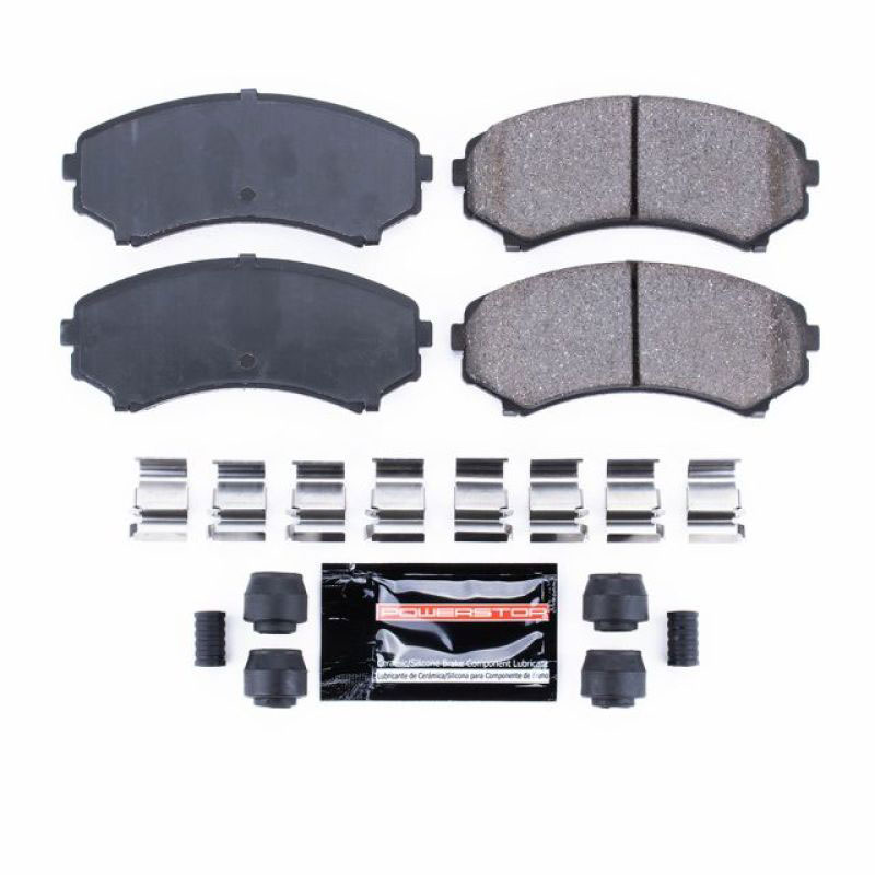 PowerStop z23-867 | Power Stop 2002 Honda Passport Front Z23 Evolution Sport Brake Pads w/Hardware; 2002-2002