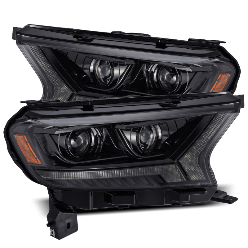 AlphaRex 880119 | 2019+ Ford Ranger PRO-Series Proj Headlights Plank Style Alpha Black w/Seq Signal/DRL; 2019-2022