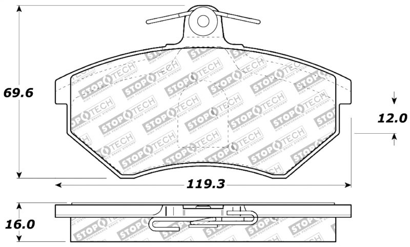 Stoptech 309.06960 | StopTech Sport Brake Pads Audi 4000 Quattro, Front; 1984-1987