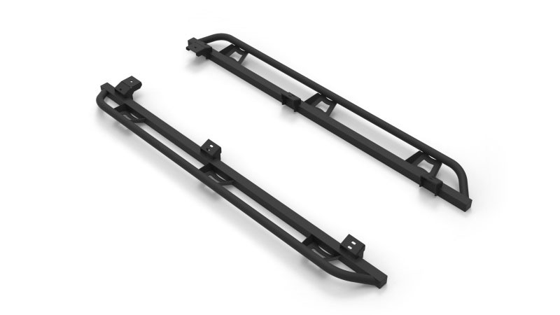 N-Fab tst05cc-tx | Trail Slider Steps 05-15 Toyota Tacoma Crew Cab All Beds - SRW - Textured Black; 2005-2015