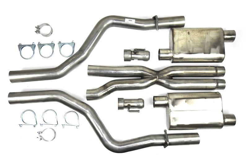 JBA 40-1671 | 15-20 Dodge Challenger SRT8/Hellcat 6.1L/6.2L/6.4L 3in SS Dual Exit Cat-Back Exhaust; 2015-2020