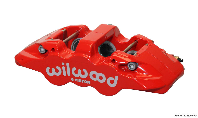 Wilwood 120-13290-rd | Caliper-Aero6-L/H - Red 1.62/1.12/1.12in Pistons 1.25in Disc