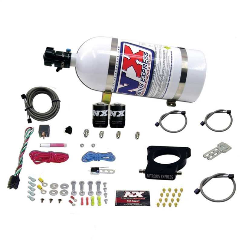 Nitrous Express 20935-10 | GM LS 78mm 3-Bolt Nitrous Plate Kit (50-350HP) w/10lb Bottle