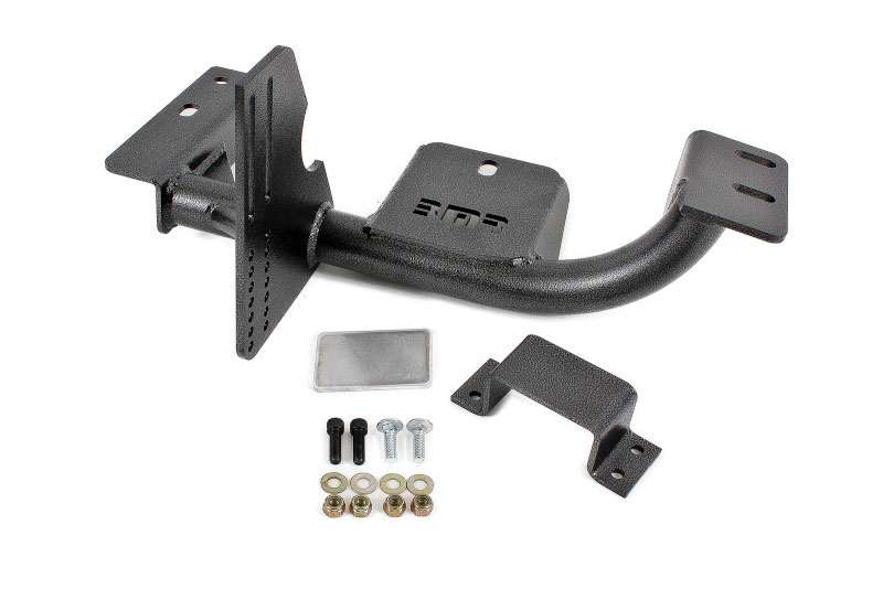 BMR Suspension TCC013H | BMR Torque Arm Relocation Crossmember Firebird with Powerglide/TH350 V8 Black Hammertone; 1993-1997