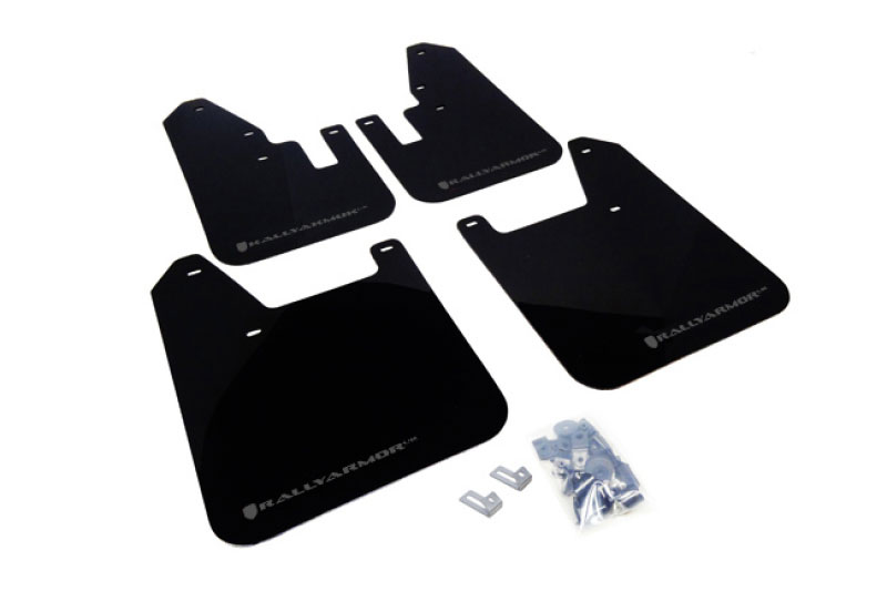 Rally Armor mf13-ur-blk/gry | 1998-2002 Subaru Forester UR Black Mud Flap w/ Grey Logo; 1998-2002