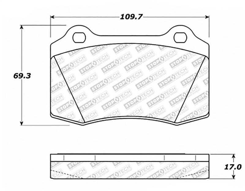 Stoptech 305.05920 | StopTech Street Select Brake Pads Dodge Viper, Front; 1992-2002