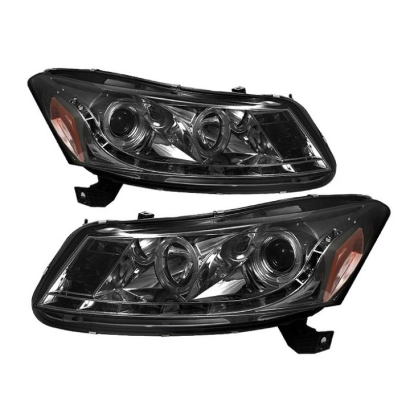 SPYDER 5010681 | Spyder Honda Accord 4Dr DRL LED Projector Headlights - Smoke - (PRO-YD-HA08-4D-HL-SM); 2008-2012