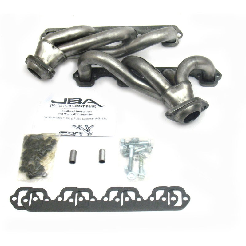 JBA 1627s | 87-95 Ford F-150 5.0L SBF 1-1/2in Primary Raw 409SS Cat4Ward Header; 1987-1995