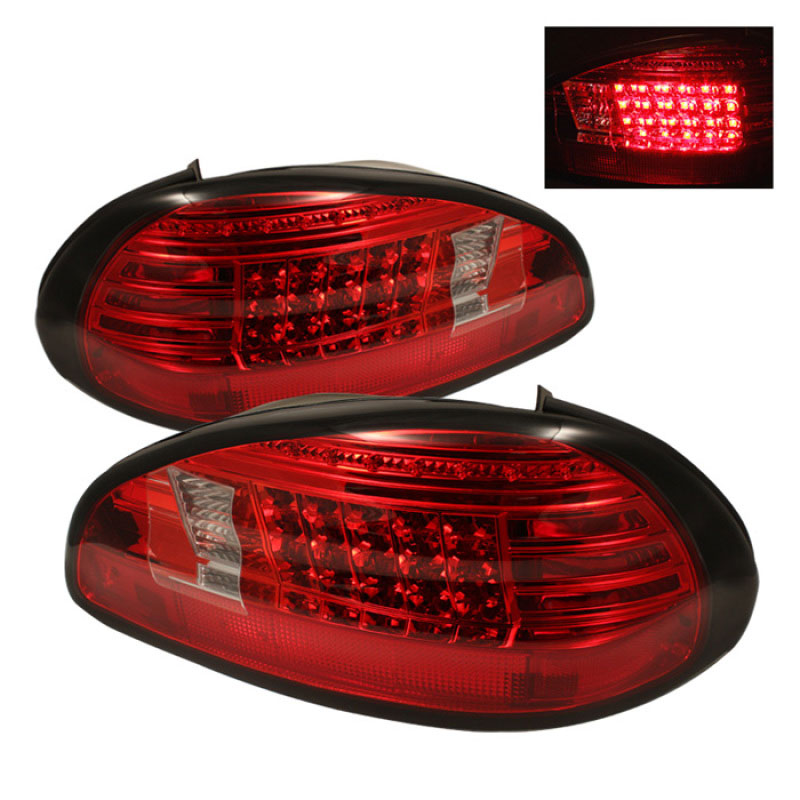 SPYDER 5007162 | Spyder Pontiac Grand Prix LED Tail Lights - Red Clear - (ALT-YD-PGP97-LED-RC); 1997-2003